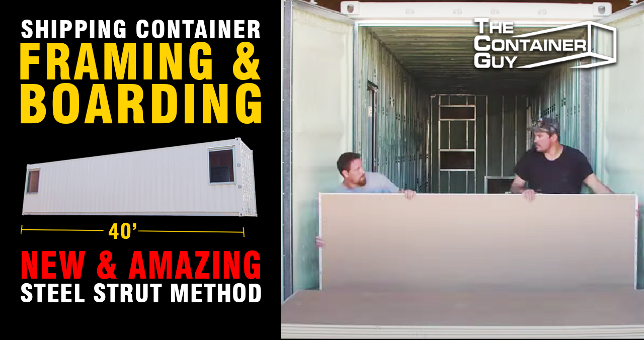 【Puttying】VAULTROOM CONTAINER / ORG 40' Container Modification | Steel Stud Framing | Drywall