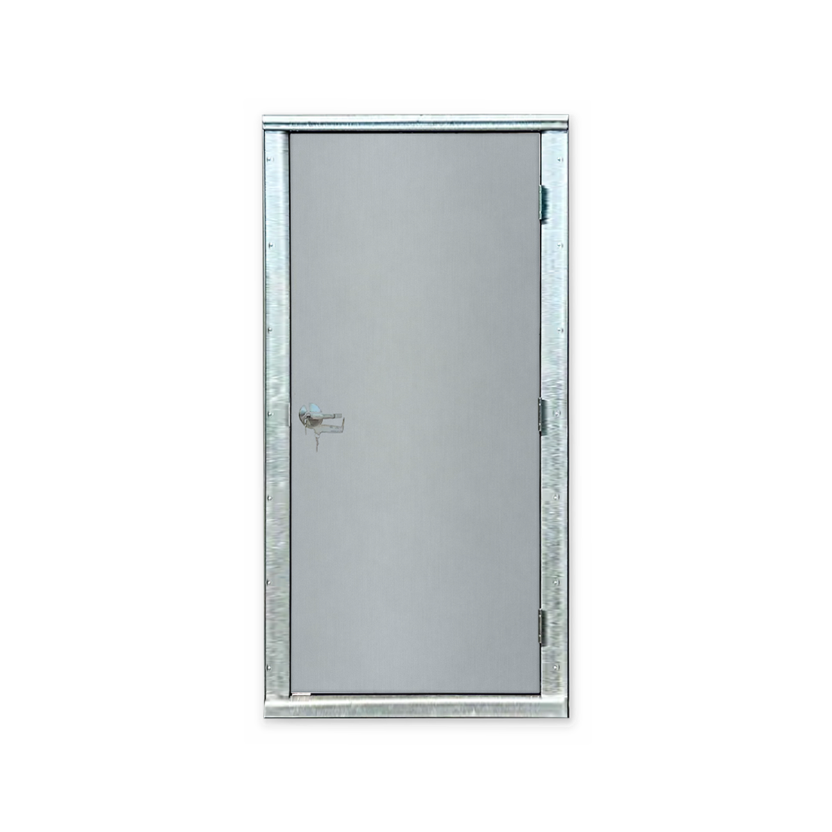 36-inch by 80-inch insulated steel man door and galvanized frame for shipping containers
