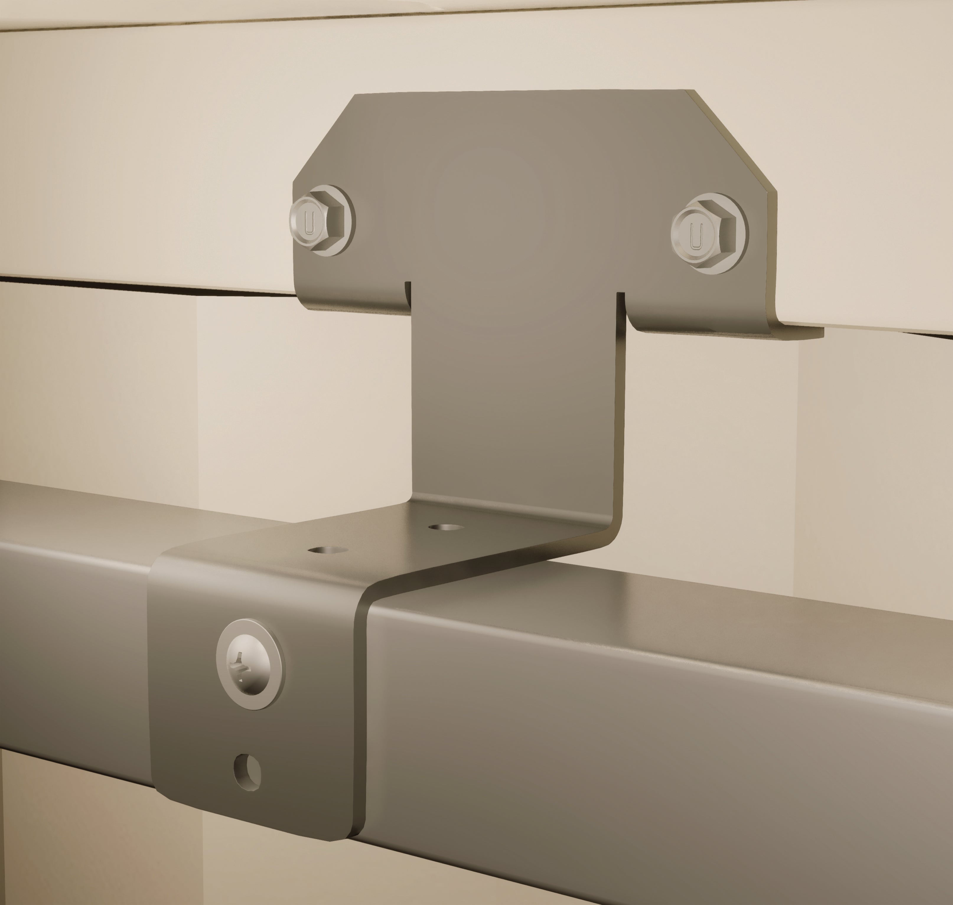 12 Gauge Aluminum Steel Stud framing bracket installed