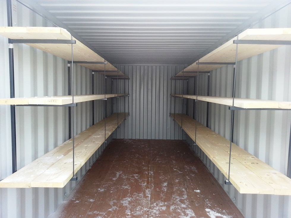 SHIPPING CONTAINER 1 TIER SHELVES  Granite, Countertops, Cabinets,  Brackets, Shelf, Ship Container