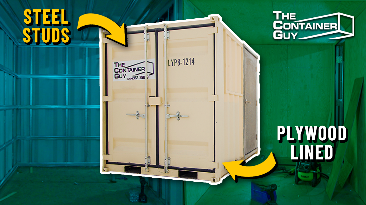 Steel Framing & Plywood Lining a Max Security 8ft Shipping Container | The Container Guy