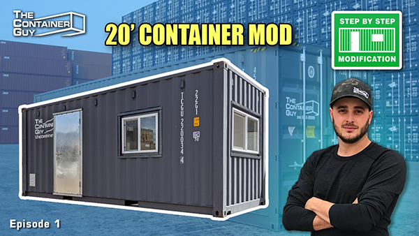 Step by Step 20’ Shipping Container Modification | Windows, Vents, Man