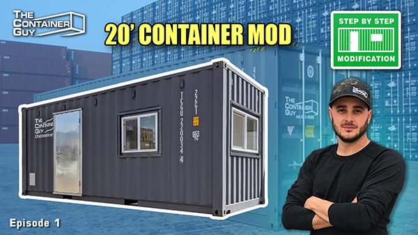 Step by Step 20’ Shipping Container Modification | Windows, Vents, Man Door, Insulation, Electrical