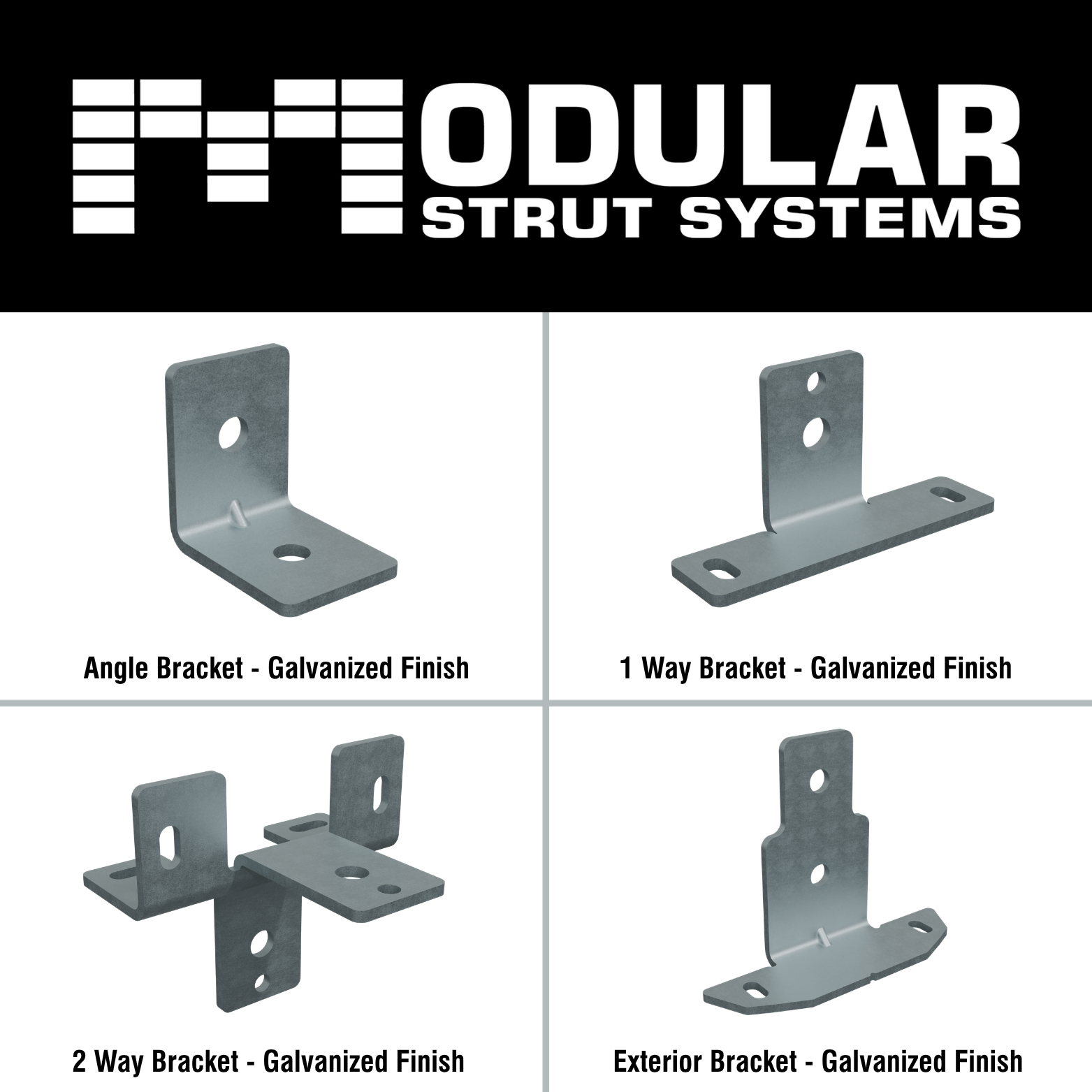 MSS™ Standard Galvanized Strut Mount Brackets