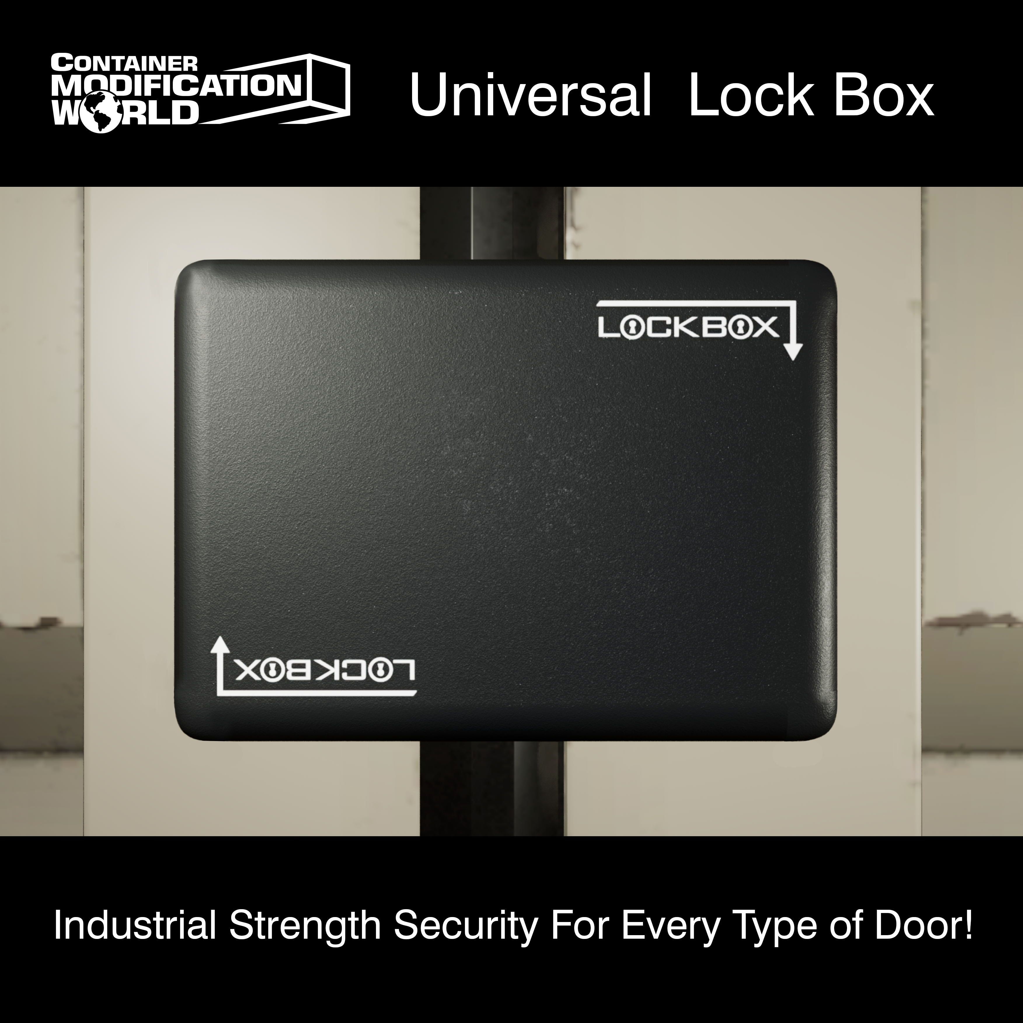 Universal Shipping Container Lock Box For Sea Can Doors, Left or Right Hand Man Doors & Cargo Trailers