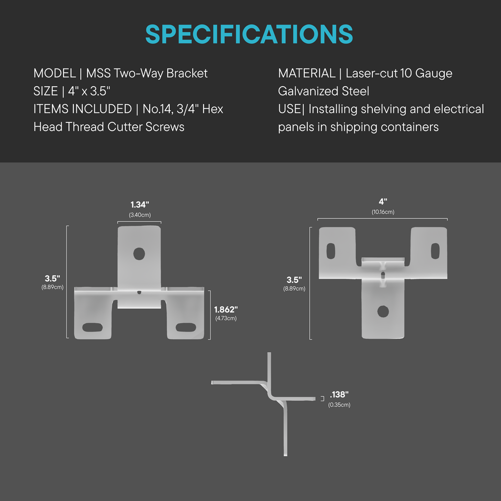Modular Strut MSS Standard Galvanized Strut Mount Brackets