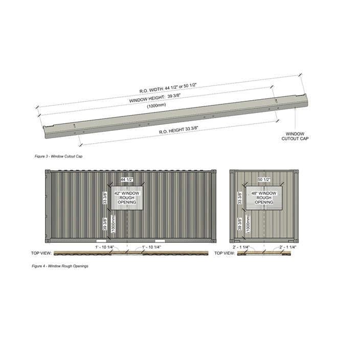 42" x 30" Side Wall Window Frame + 42" x 30" Vinyl Window (BUNDLE)