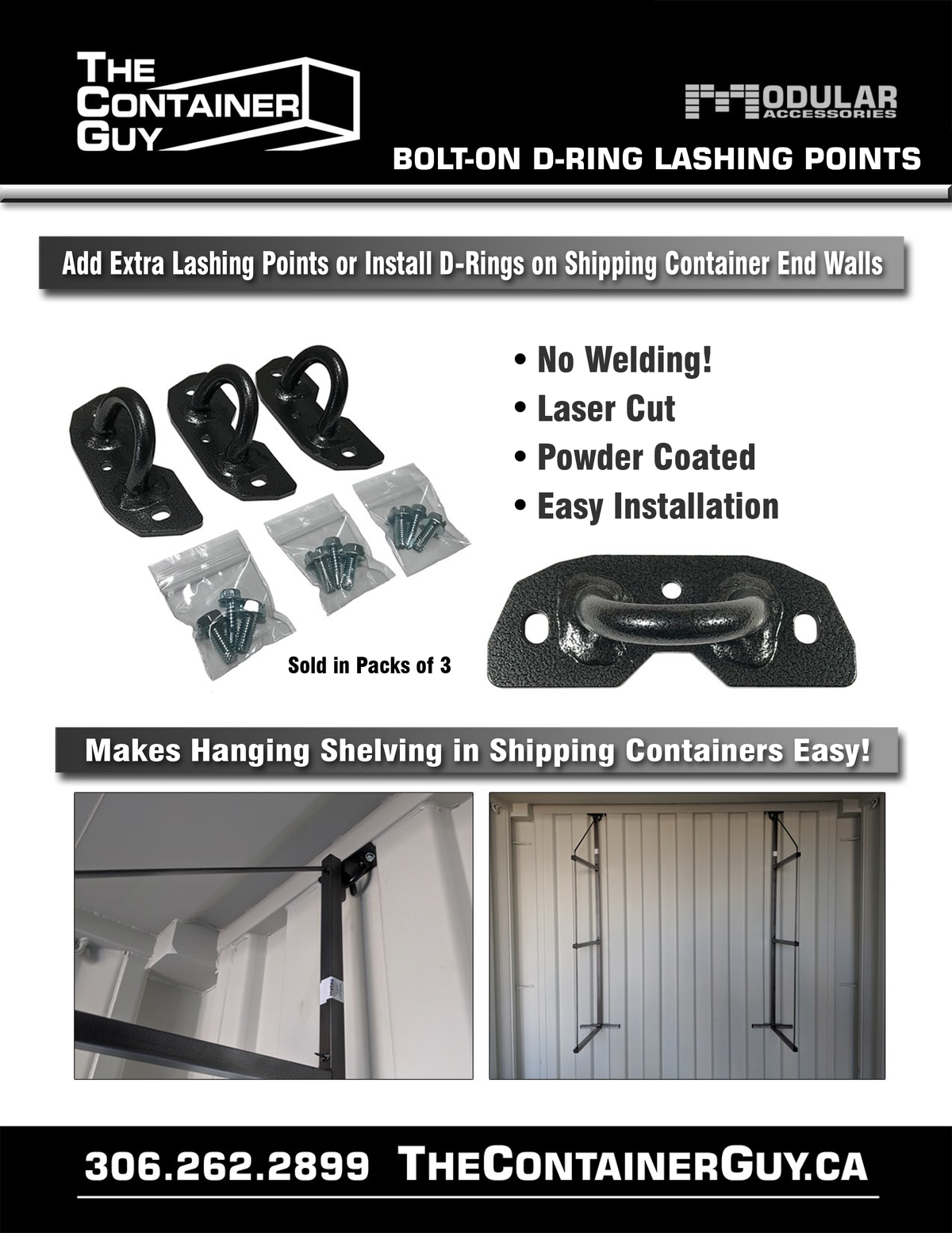 Container Rigging Points Bolt On D-Ring Lashing Points for Shipping Containers